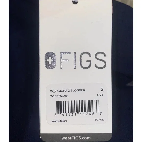 New figs womens size small Navy Blue zamora jogger Pants Scuba - Picture 5 of 8